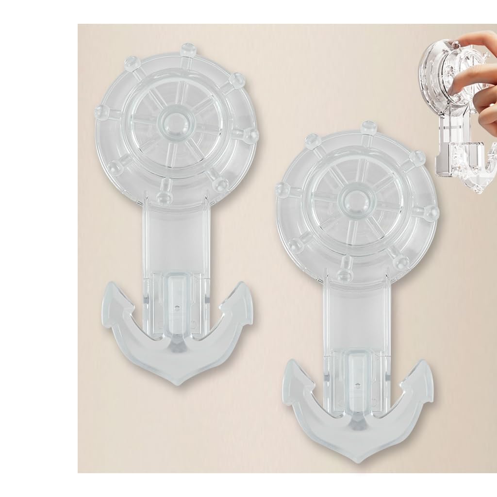 HASTHIP 2pcs Plastic Suction Cup Hooks, Sailing Sucker Hooks Rotatable Hat Coat Holder Towel Hanger Wreath Hangers for Shower Door Kitchen Bathroom Hanger Hooks HASTHIP 2pcs Plastic Suction Cup Hooks, Sailing Sucker Hooks Rotatable Hat Coat Holder Towel Hanger Wreath Hangers for Shower Door Kitchen Bathroom Hanger Hooks